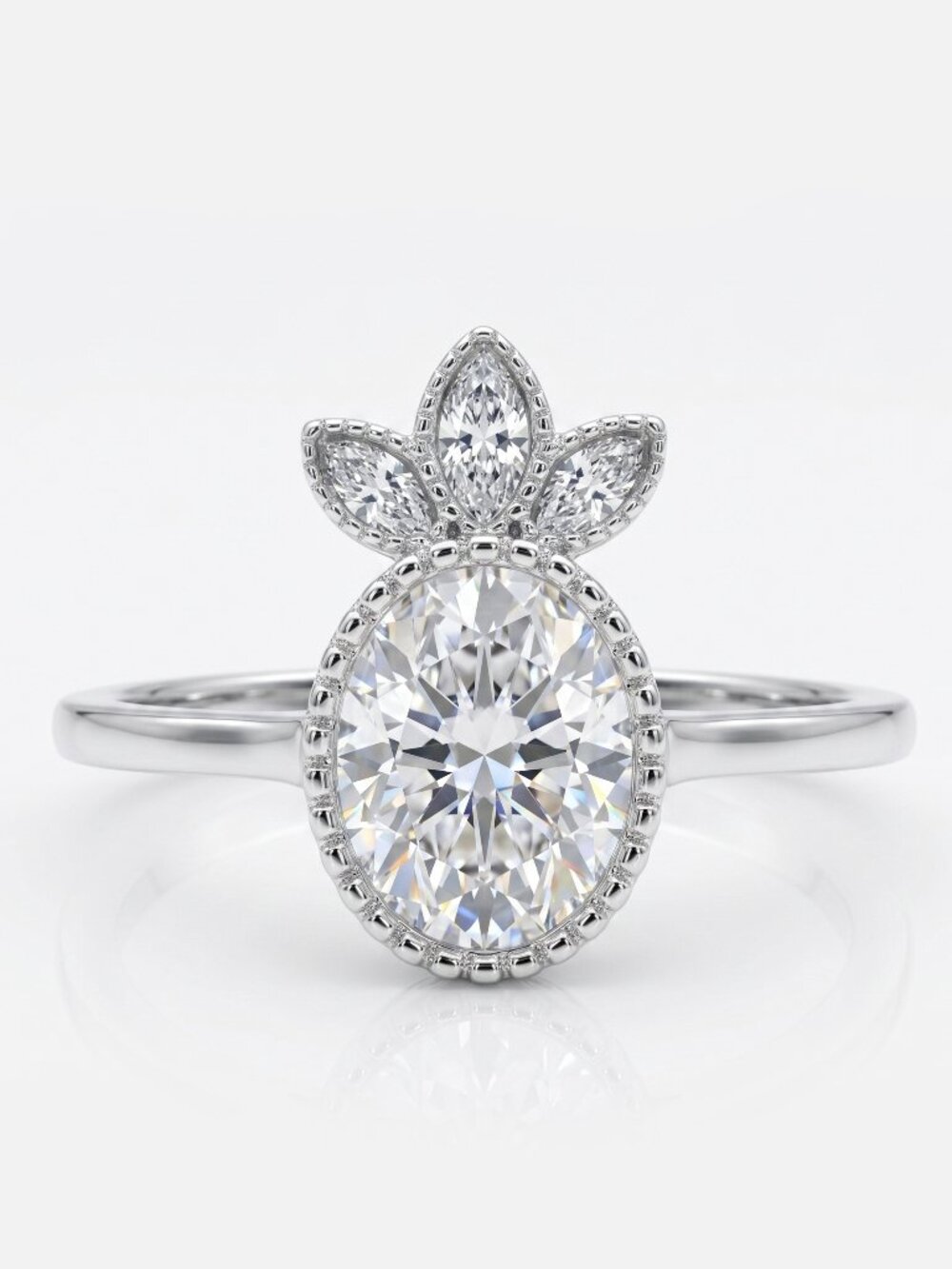 Pineapple ring, 925 Sterling Silver Charmed Aroma Topical Ring Collection